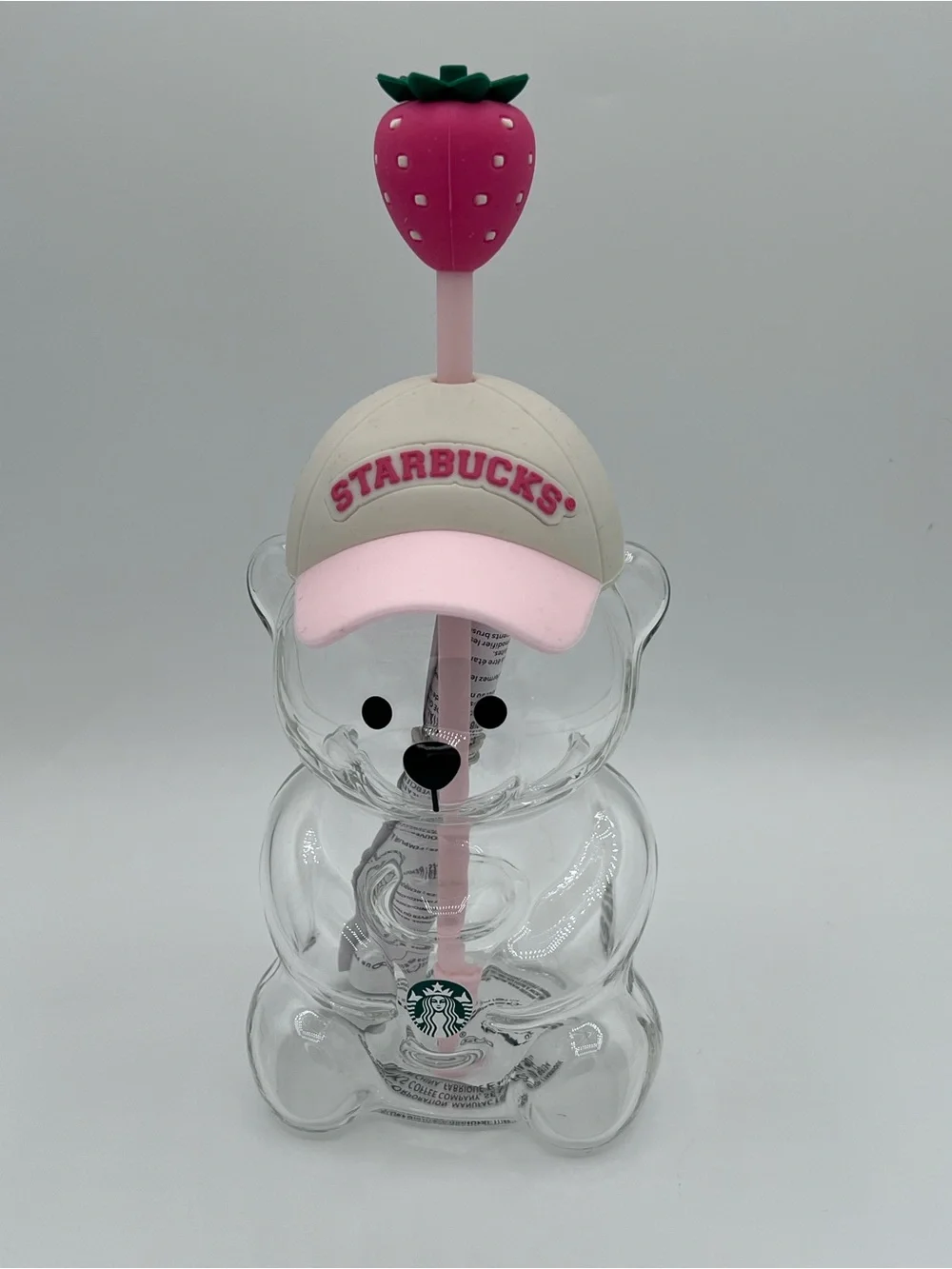 Starbucks 2026 Limited Bearista Strawberry Glass Tumbler NIB